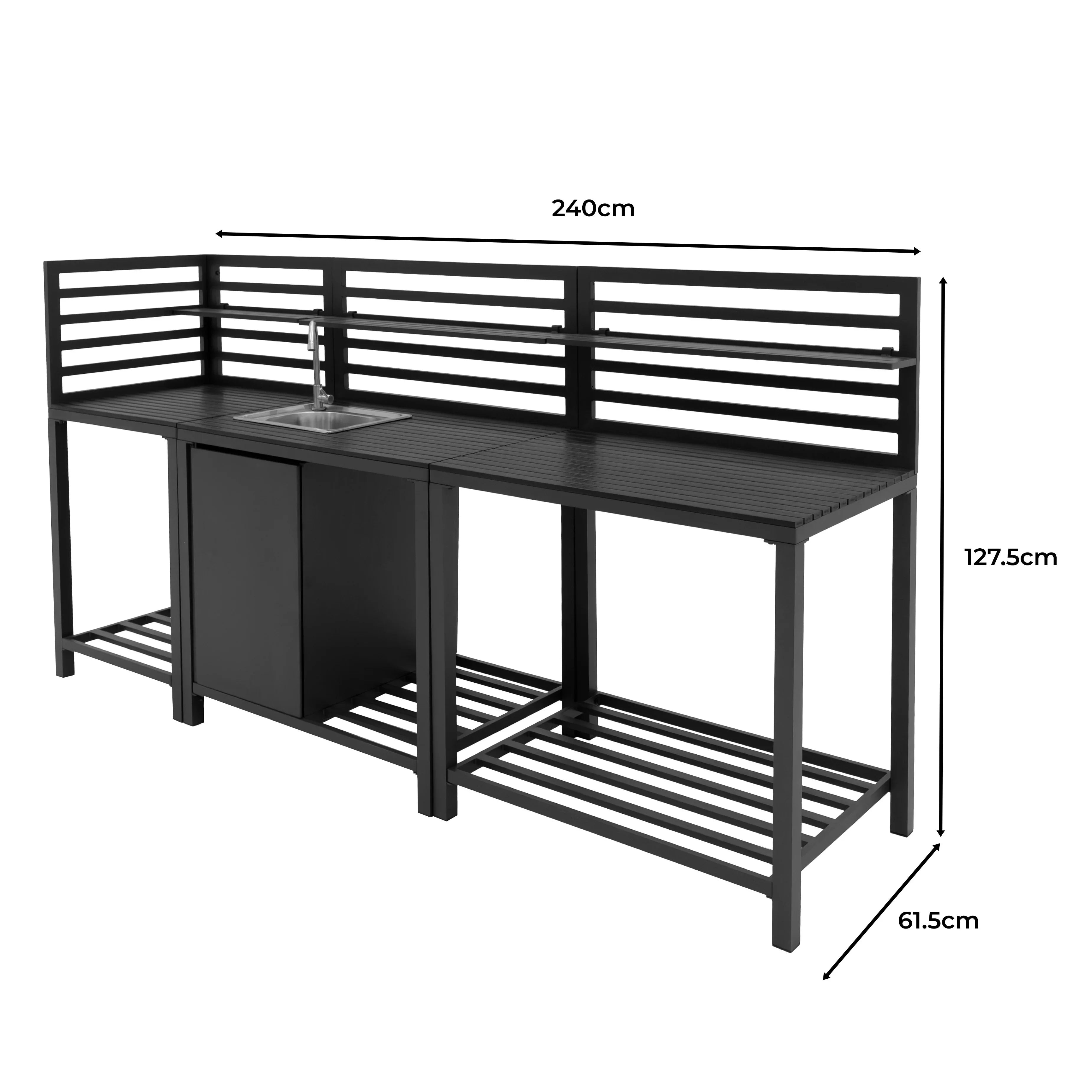 Aluminium Outdoor 3pc Kitchen Set