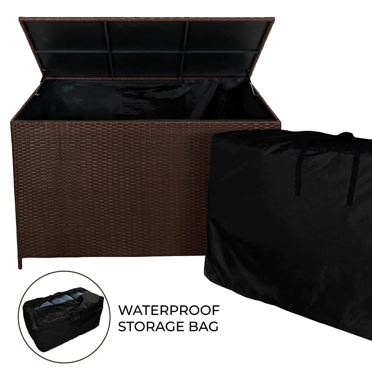Rattan Storage Box 582L - Brown