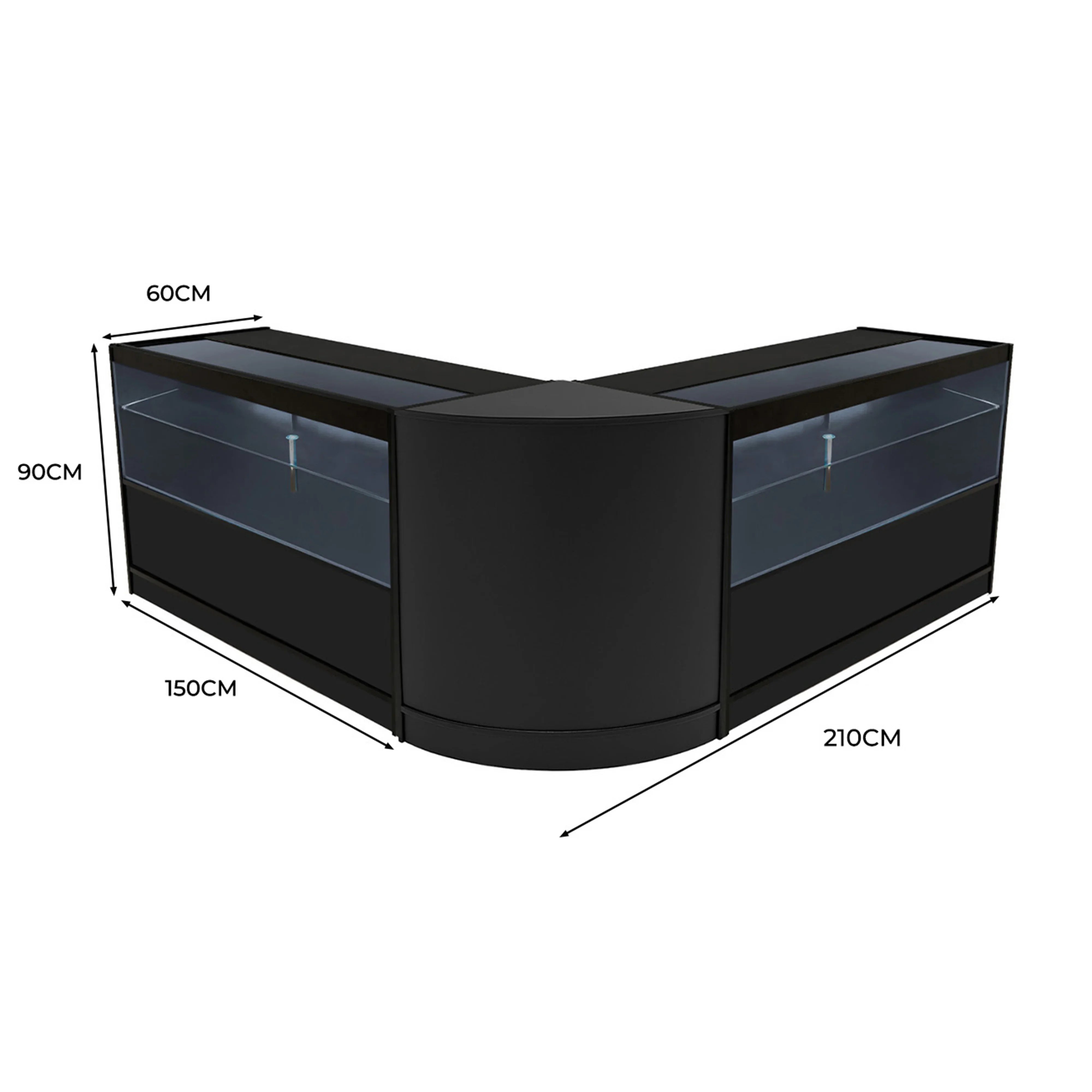 Selene LED Shop Counter Set CM60 & 2 x C1500 - Black