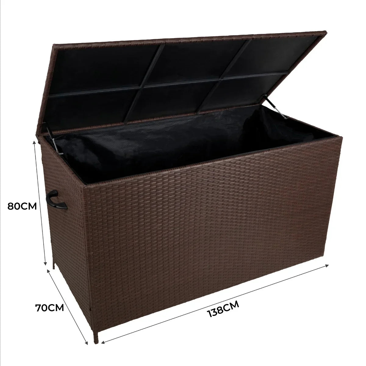Rattan Storage Box 582L - Brown