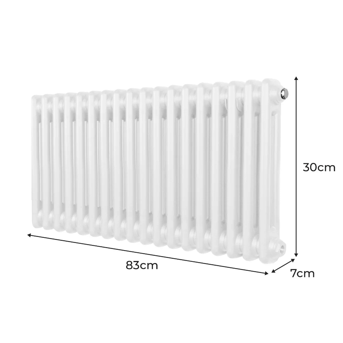 Traditional 2 Column Radiator - 300 x 832mm - White