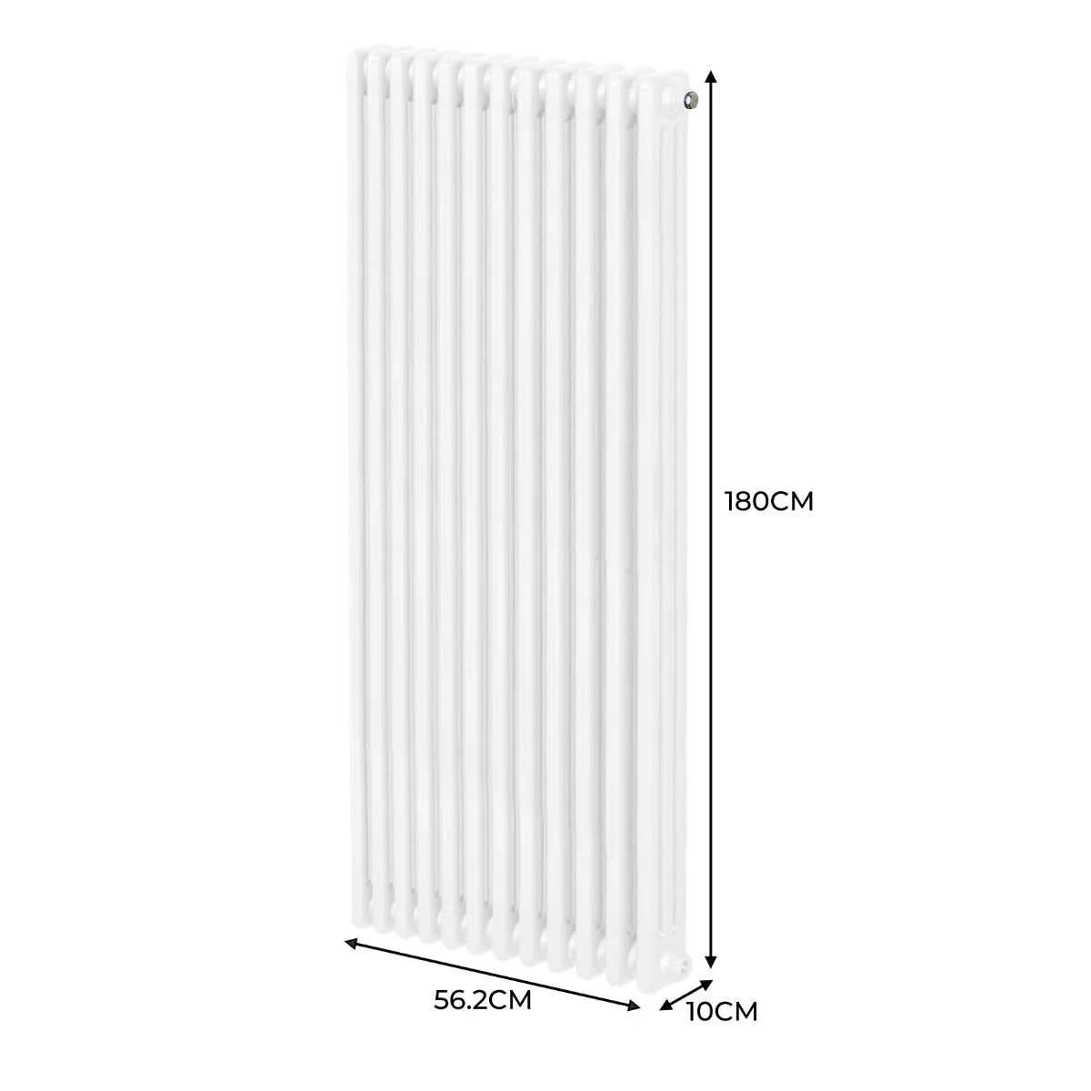 Traditional 3 Column Radiator - 1800 x 562mm - White