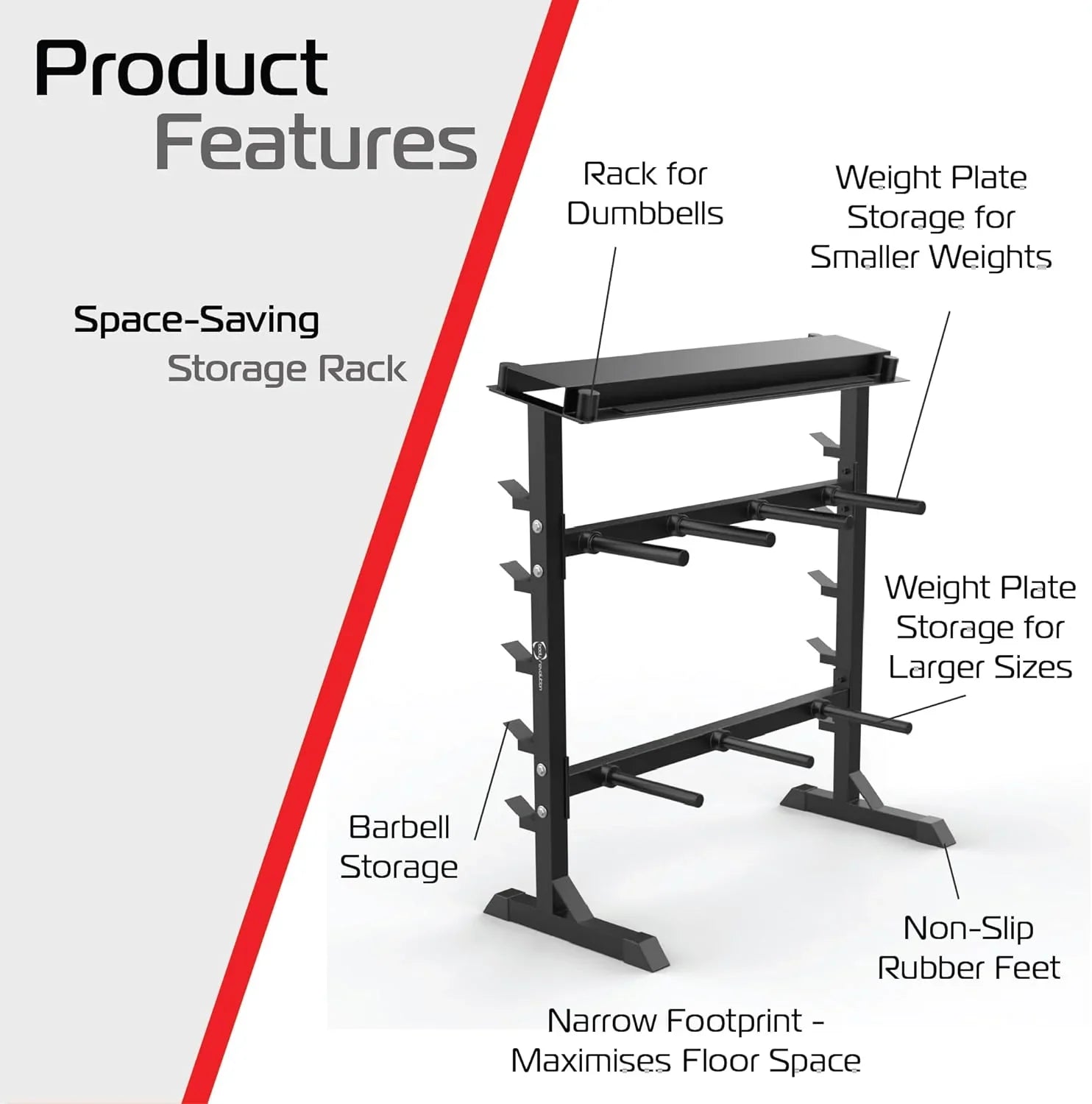 Multi Purpose Weight & Bar Storage Rack