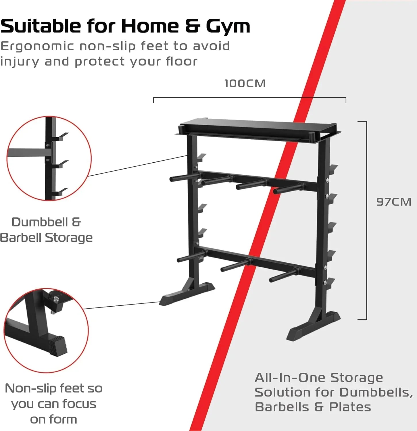 Multi Purpose Weight & Bar Storage Rack