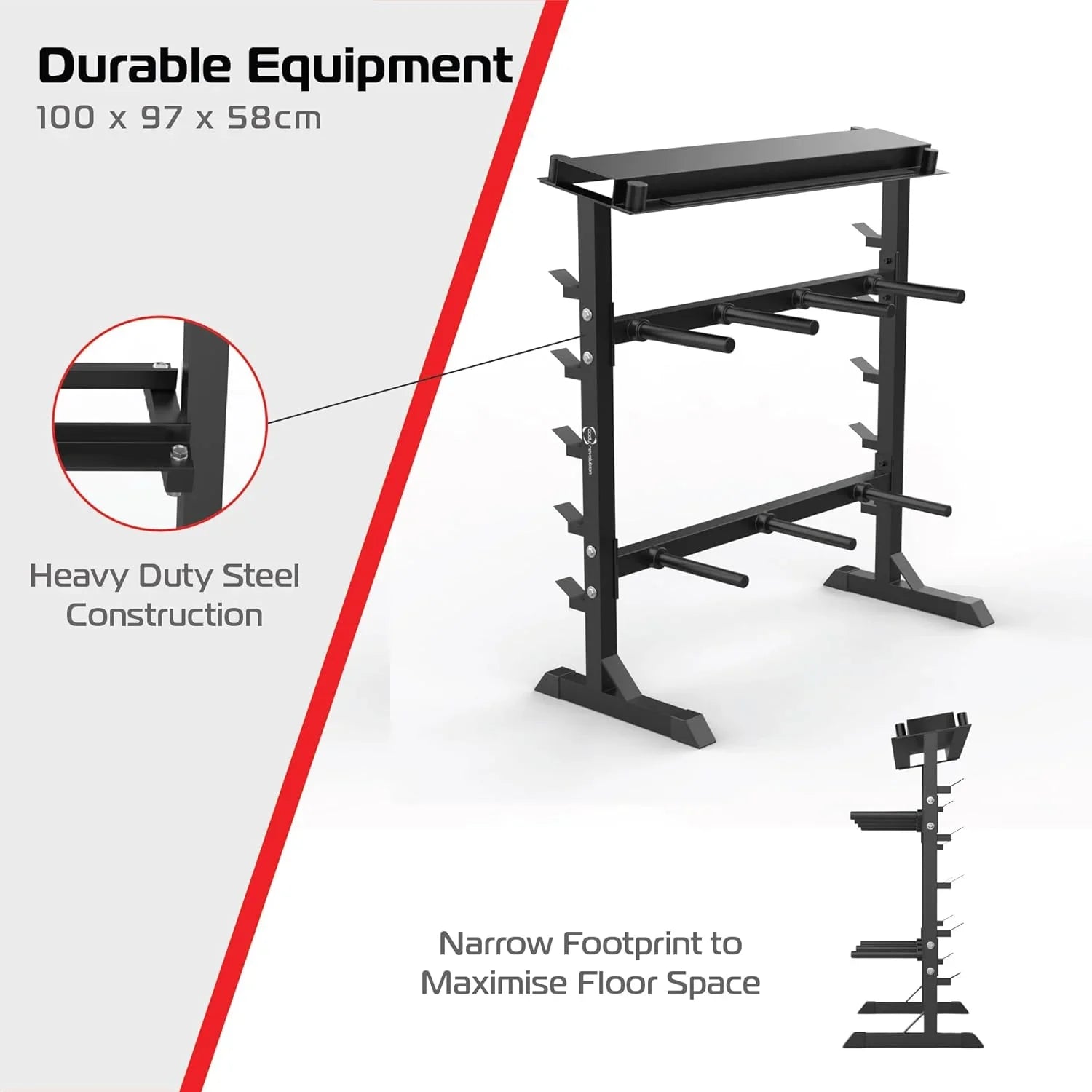 Multi Purpose Weight & Bar Storage Rack