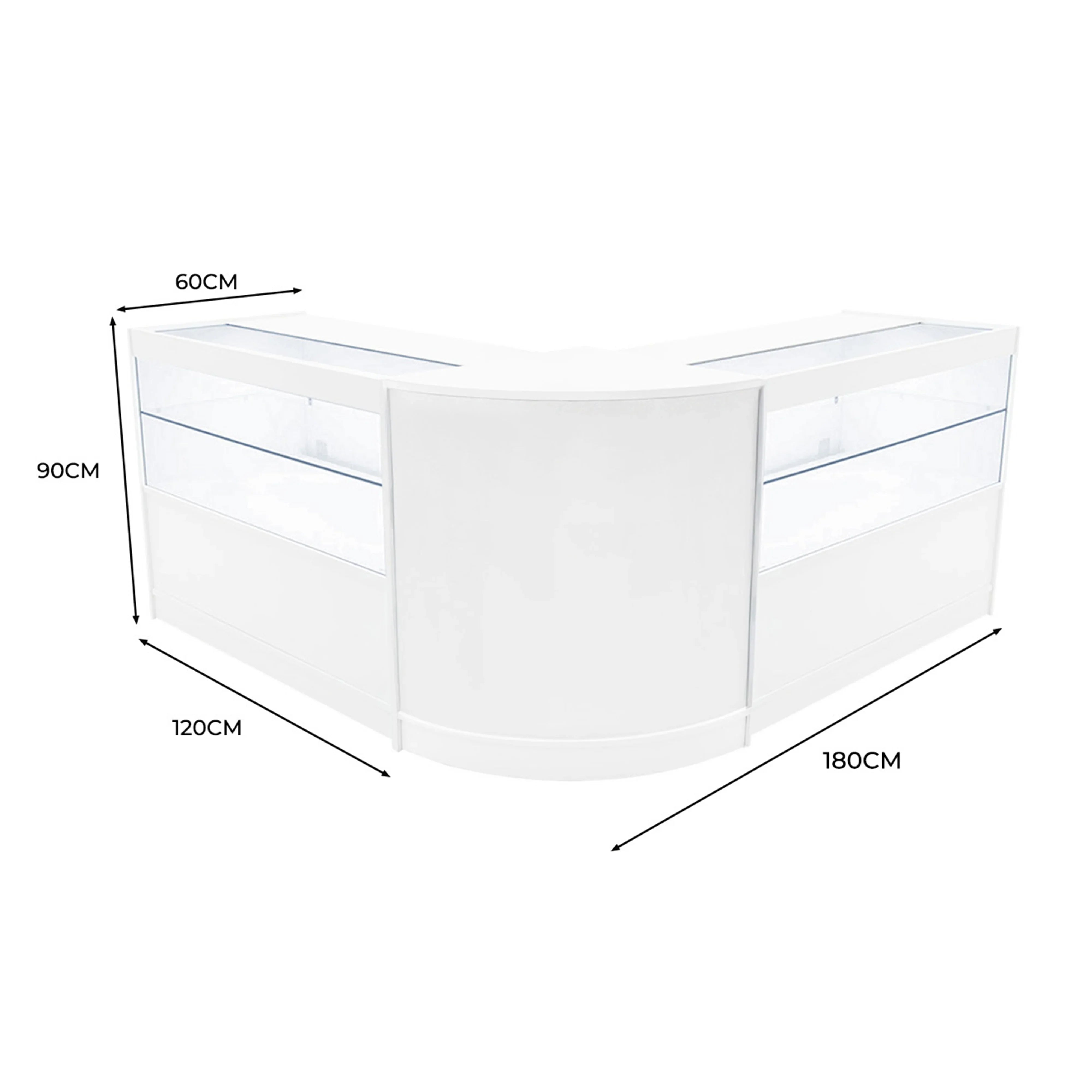Selene LED Shop Counter Set CM60 & 2 x C1200 - White