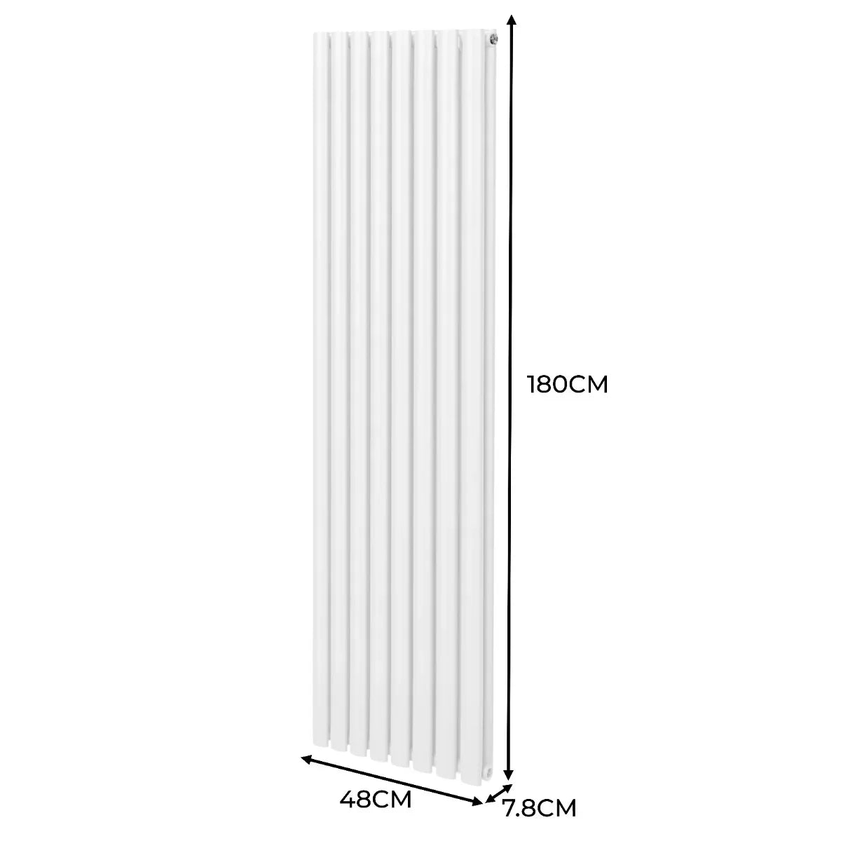 Oval Column Radiator – 1800mm x 480mm – White