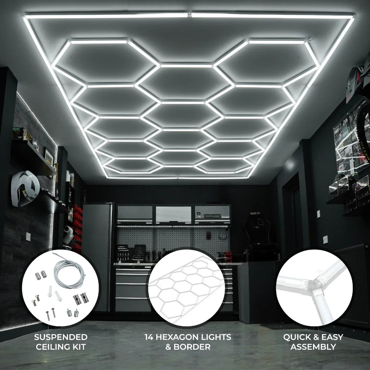 Hexagon LED Lighting x 14 Panels