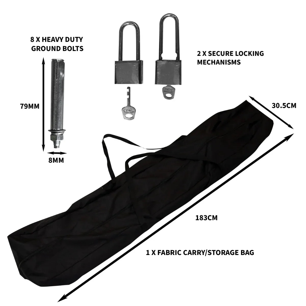 Large Motorbike Tent – Black