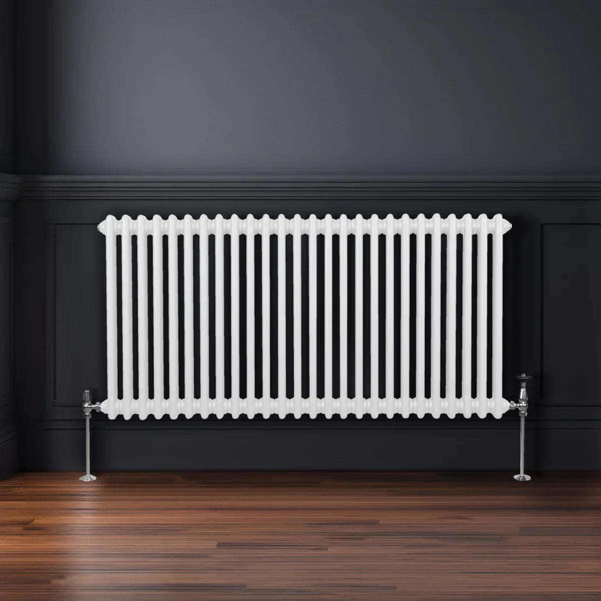 Traditional 2 Column Radiator - 600 x 1192mm - White