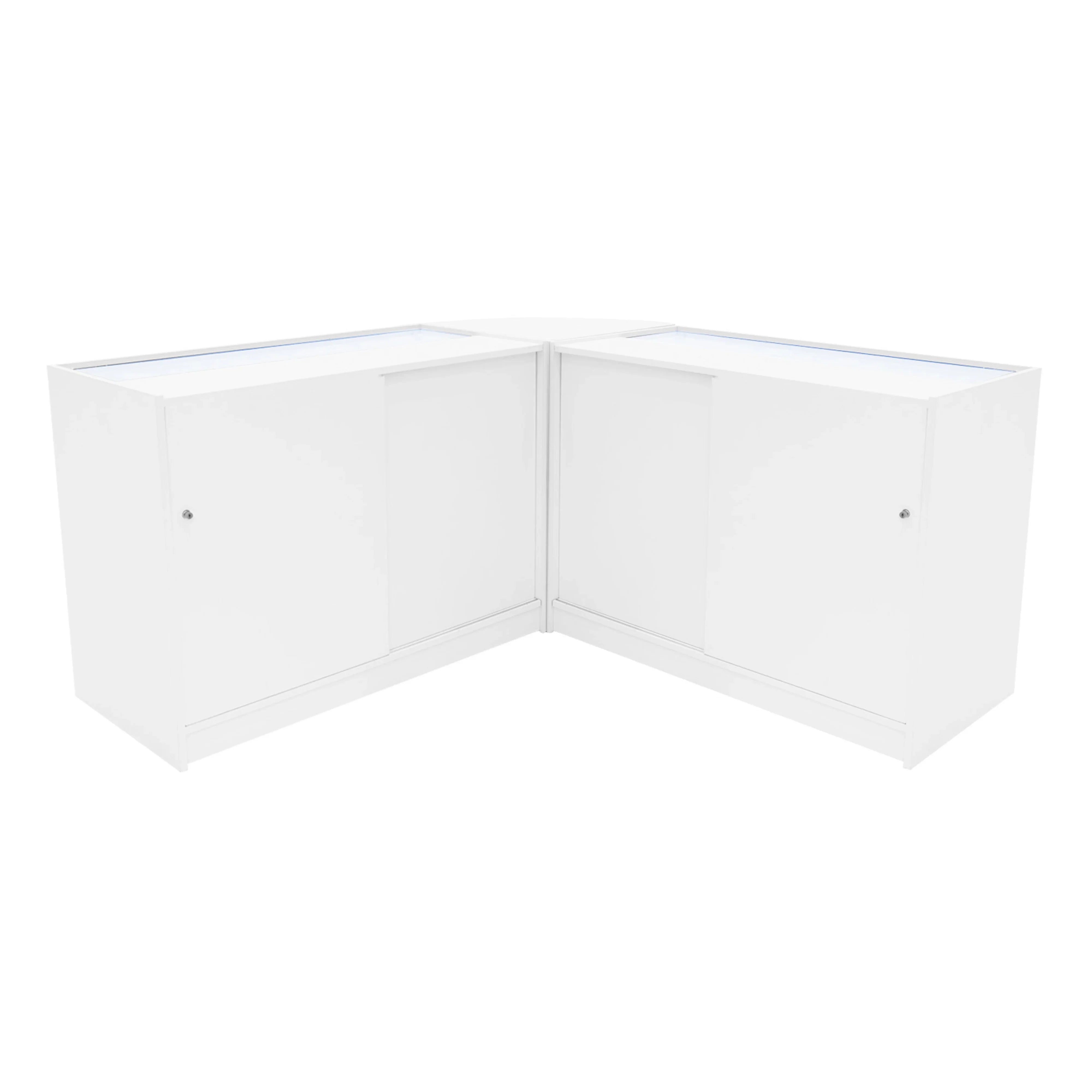 Iris LED Shop Counter Set CM60 & 2 x B1200 - White