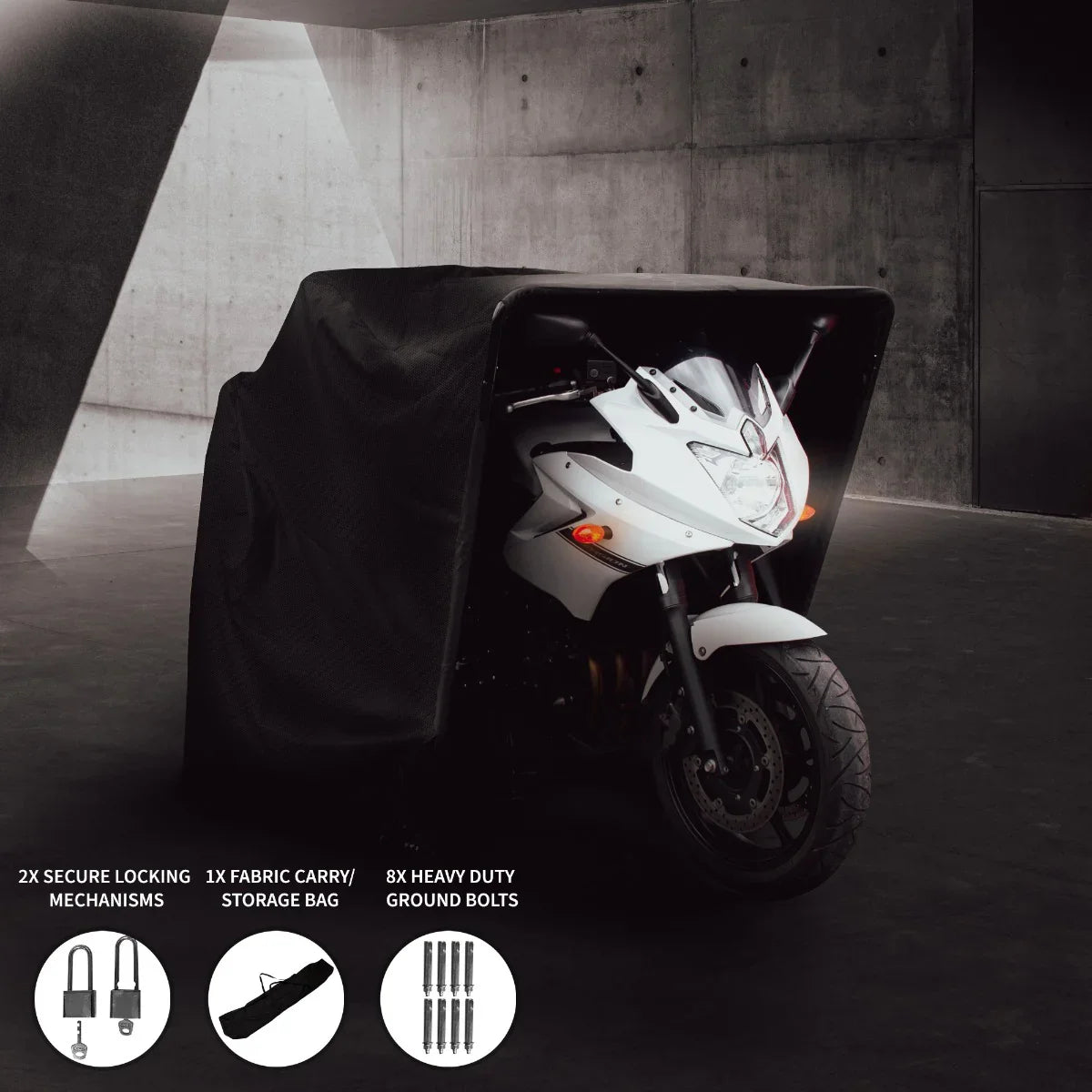 Medium Motorbike Tent – Black