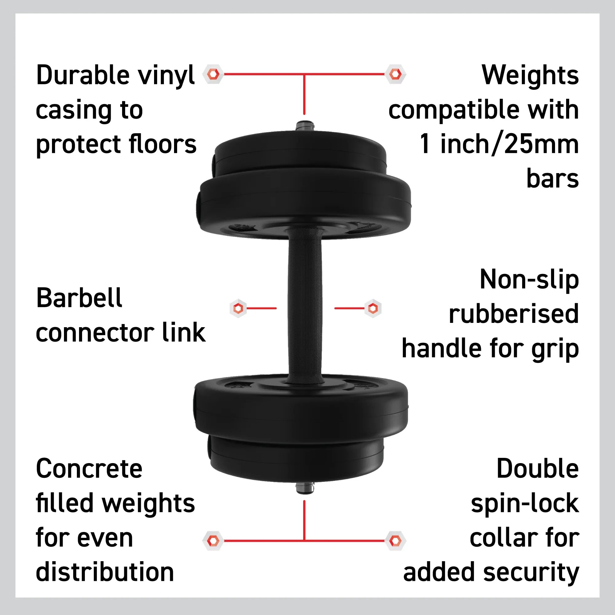 Body Revolution Vinyl Adjustable Dumbbell Set    (10kg - 50kg)