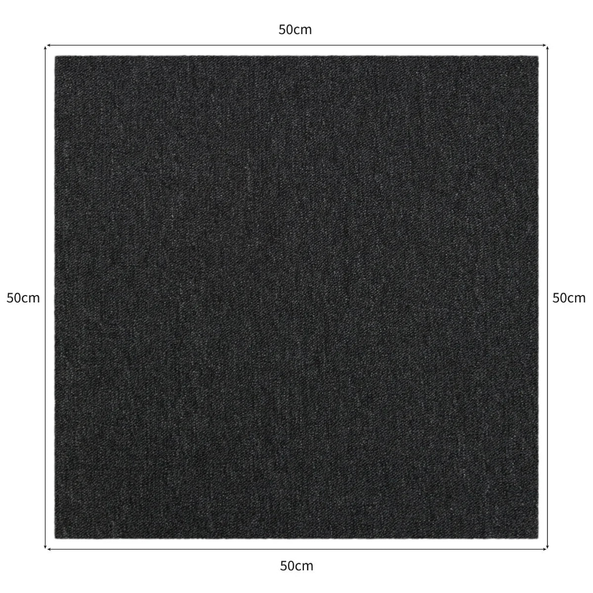40 x Carpet Tiles Charcoal Black 10m2