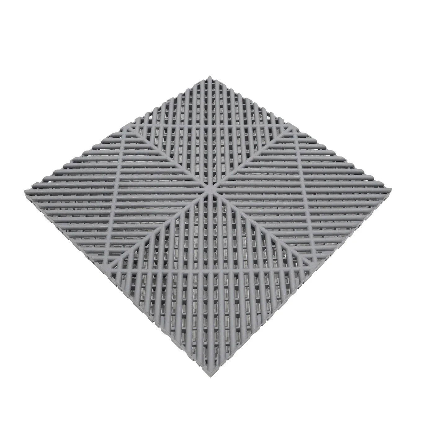 Vented Garage Floor Tiles x 120 With Edges - Grey