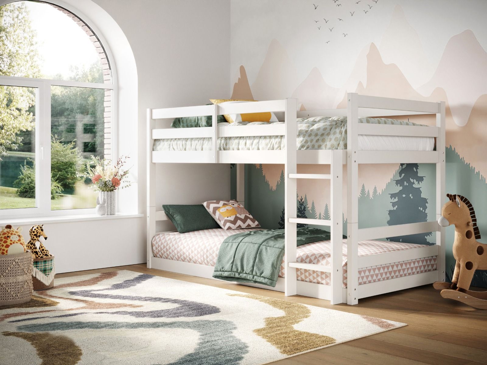 Flair Shasha Low Wooden Detachable Bunk Bed