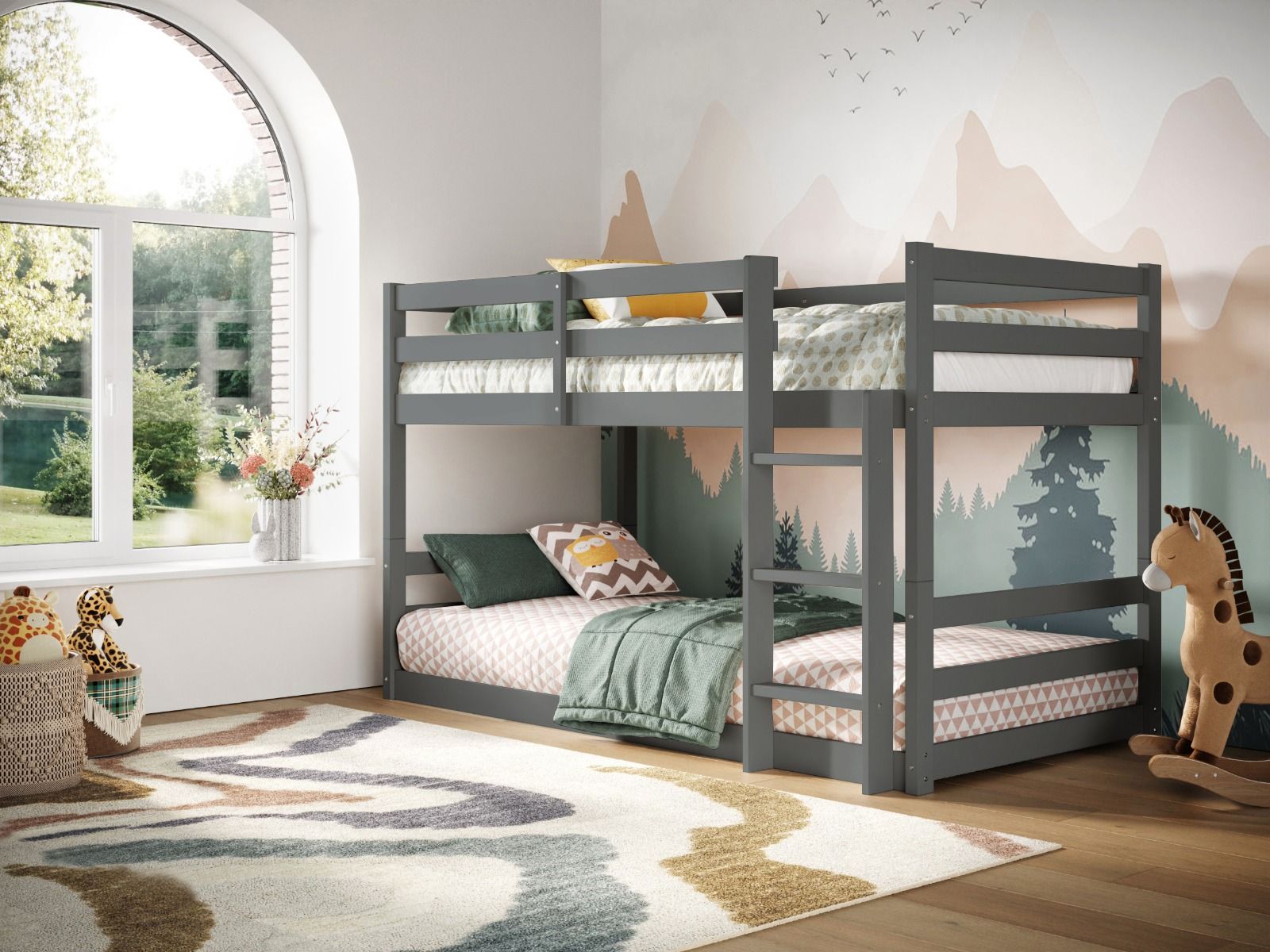Flair Shasha Low Wooden Detachable Bunk Bed