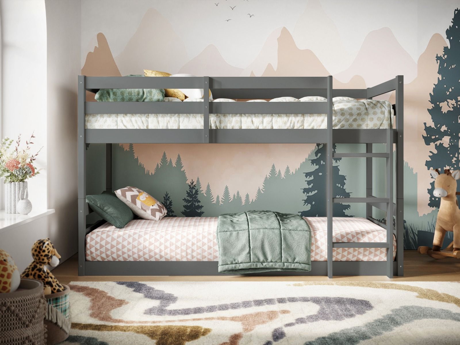 Flair Shasha Low Wooden Detachable Bunk Bed