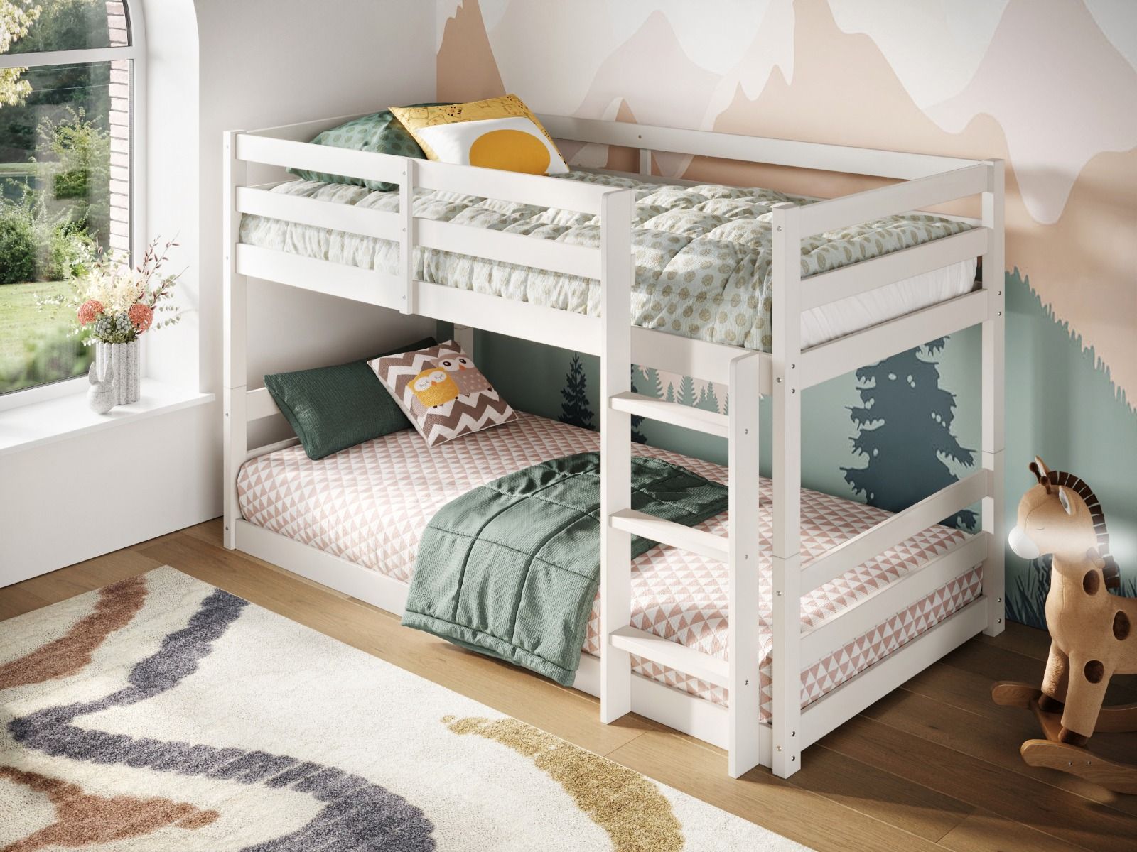 Flair Shasha Low Wooden Detachable Bunk Bed