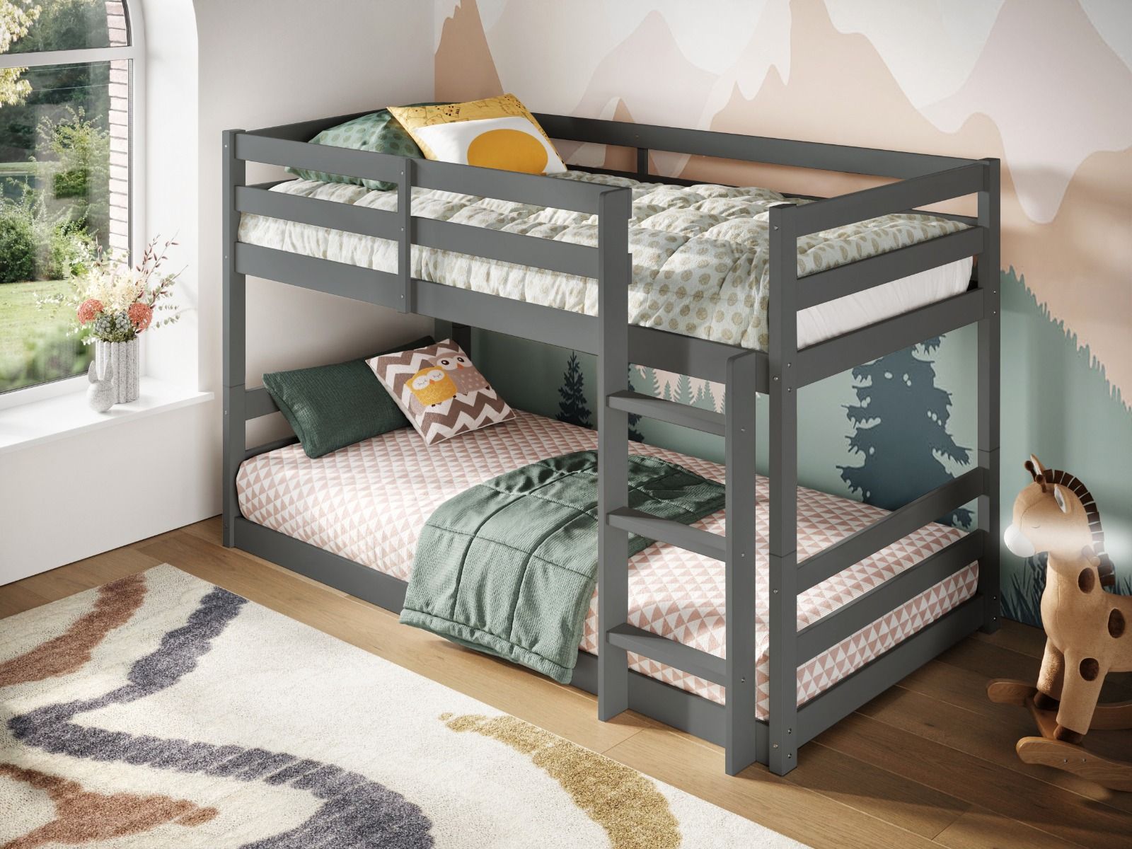 Flair Shasha Low Wooden Detachable Bunk Bed