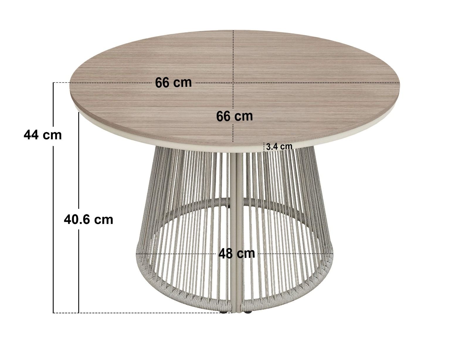 SOLACE+CO Hana Table & Juno Swivel Chairs Garden Bistro Set Beige Rattan