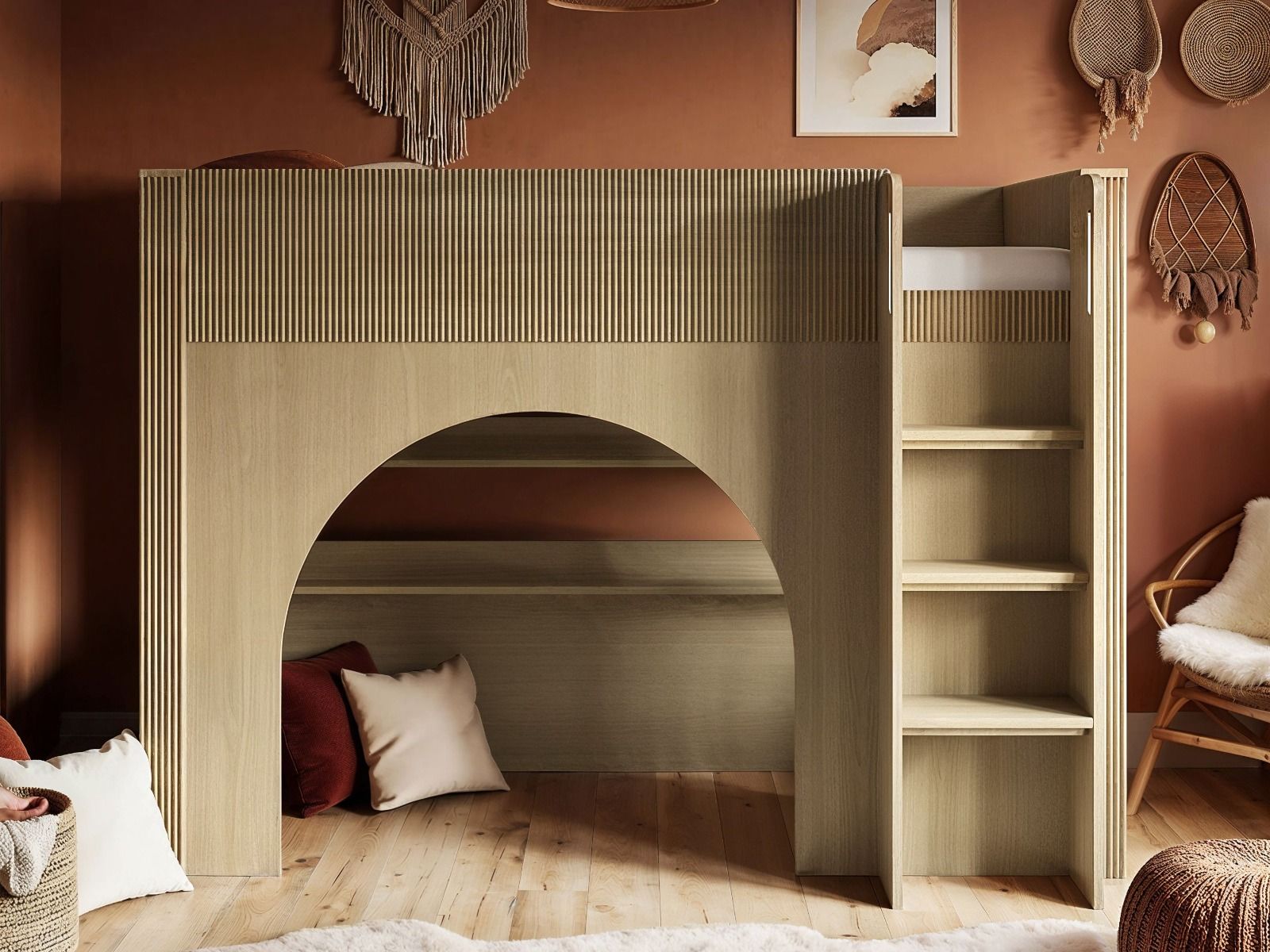 Flair Kaska Ribbed Mid Sleeper Bed