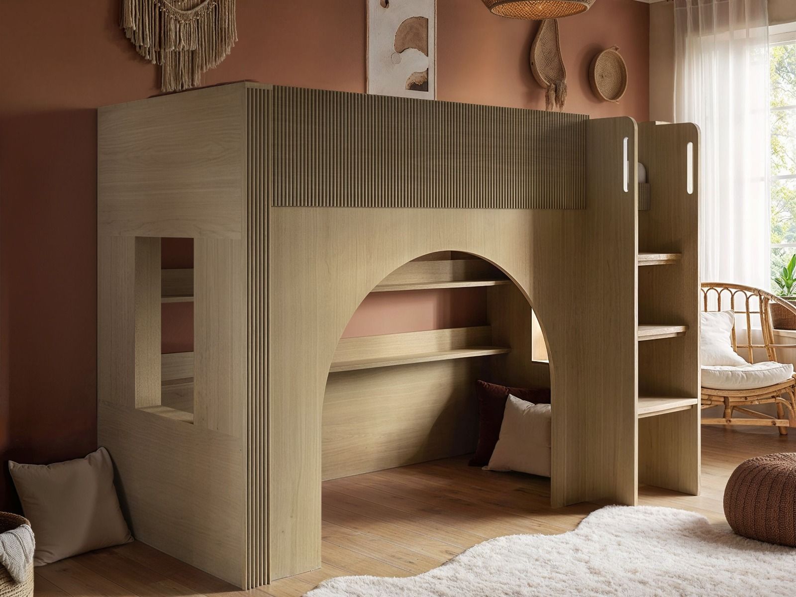 Flair Kaska Ribbed Mid Sleeper Bed
