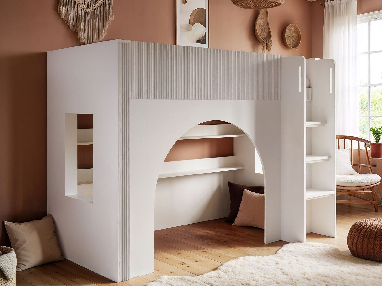 Flair Kaska Ribbed Mid Sleeper Bed