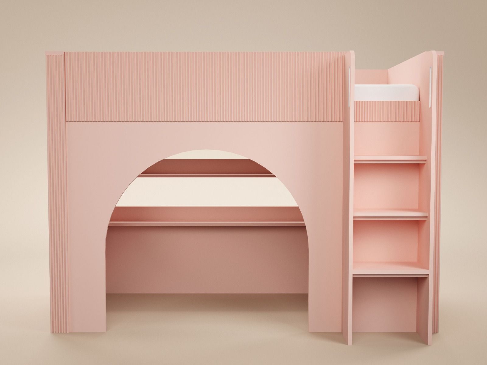 Flair Kaska Ribbed Mid Sleeper Bed
