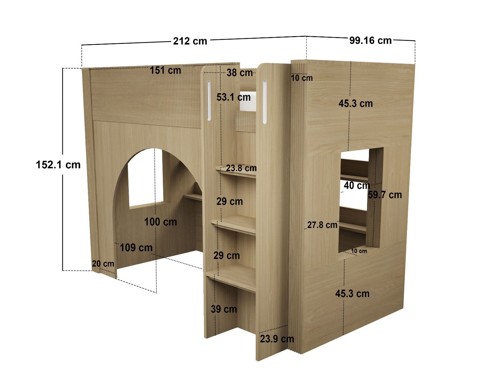 Flair Kaska Ribbed Mid Sleeper Bed