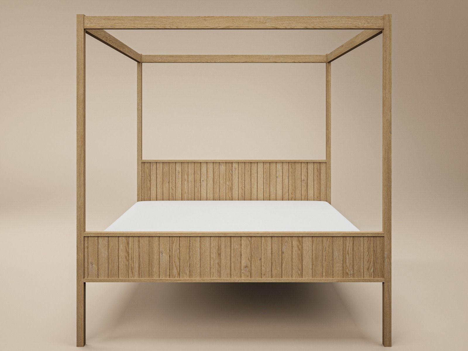 Flair Maddy 4 Poster Bed Frame Solid Pine Natural