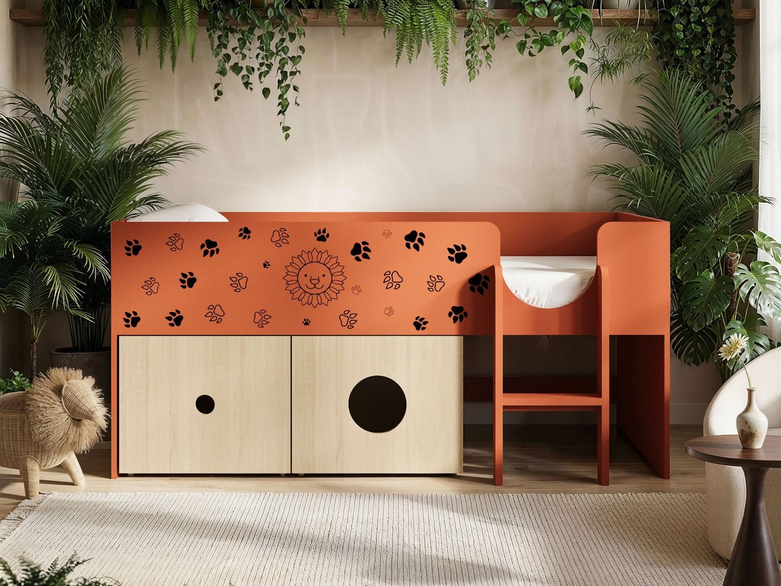 Flair Zaiden Safari Mid Sleeper Bed with Toy Box Storage