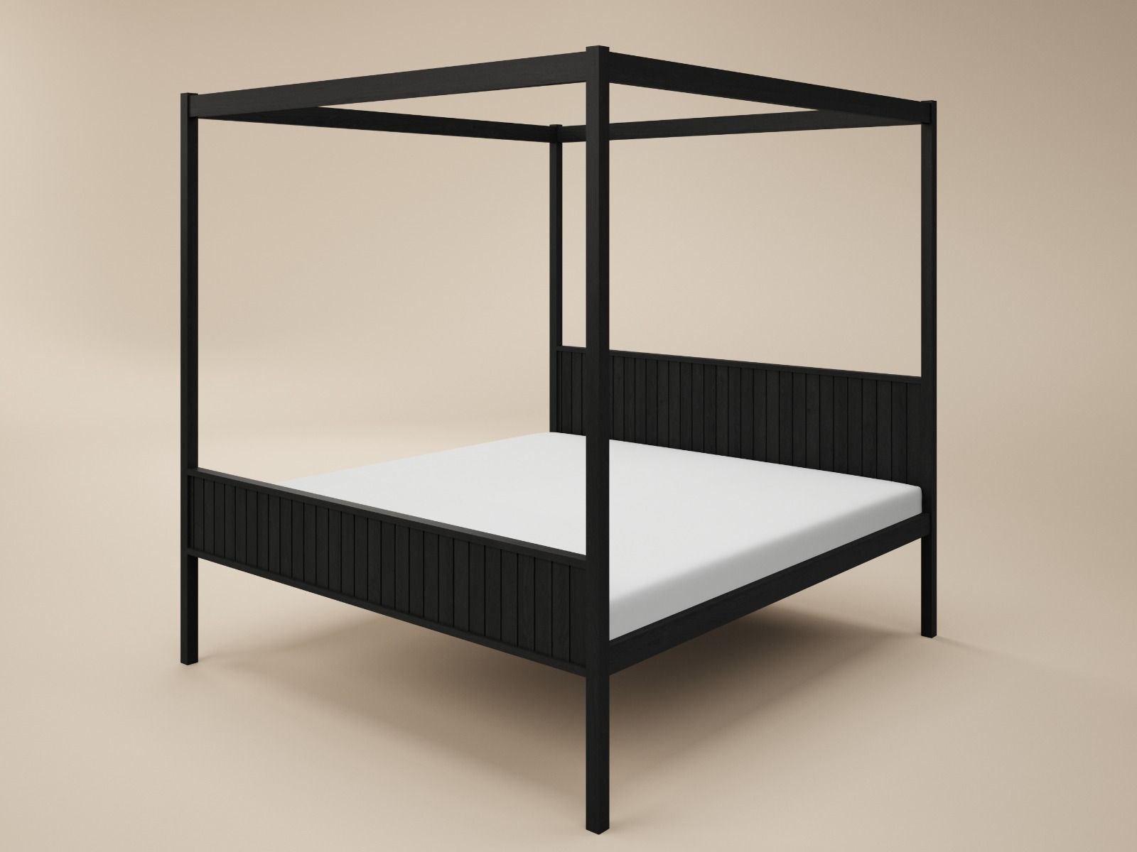 Flair Maddy 4 Poster Bed Frame Solid Pine Black