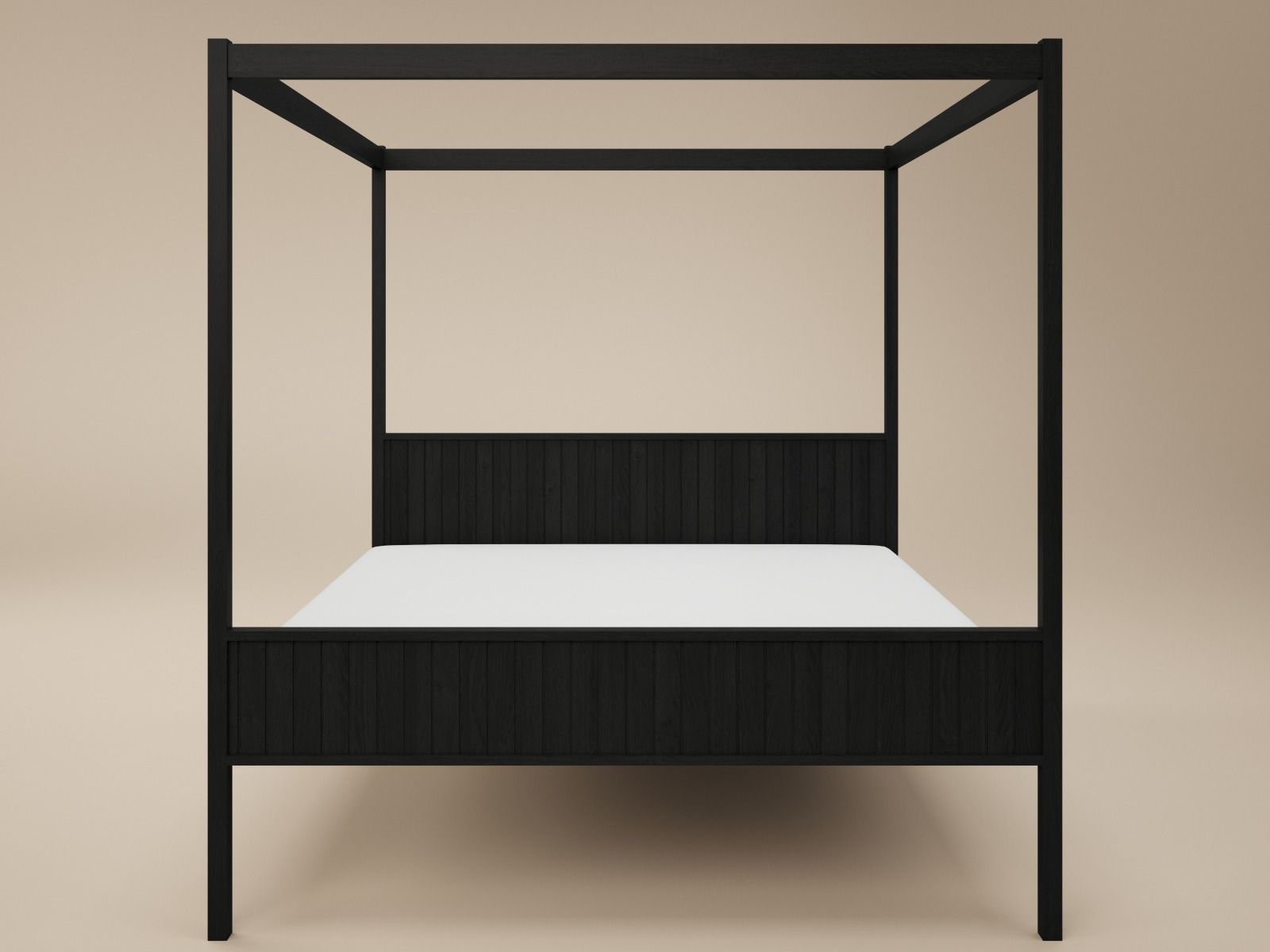 Flair Maddy 4 Poster Bed Frame Solid Pine Black
