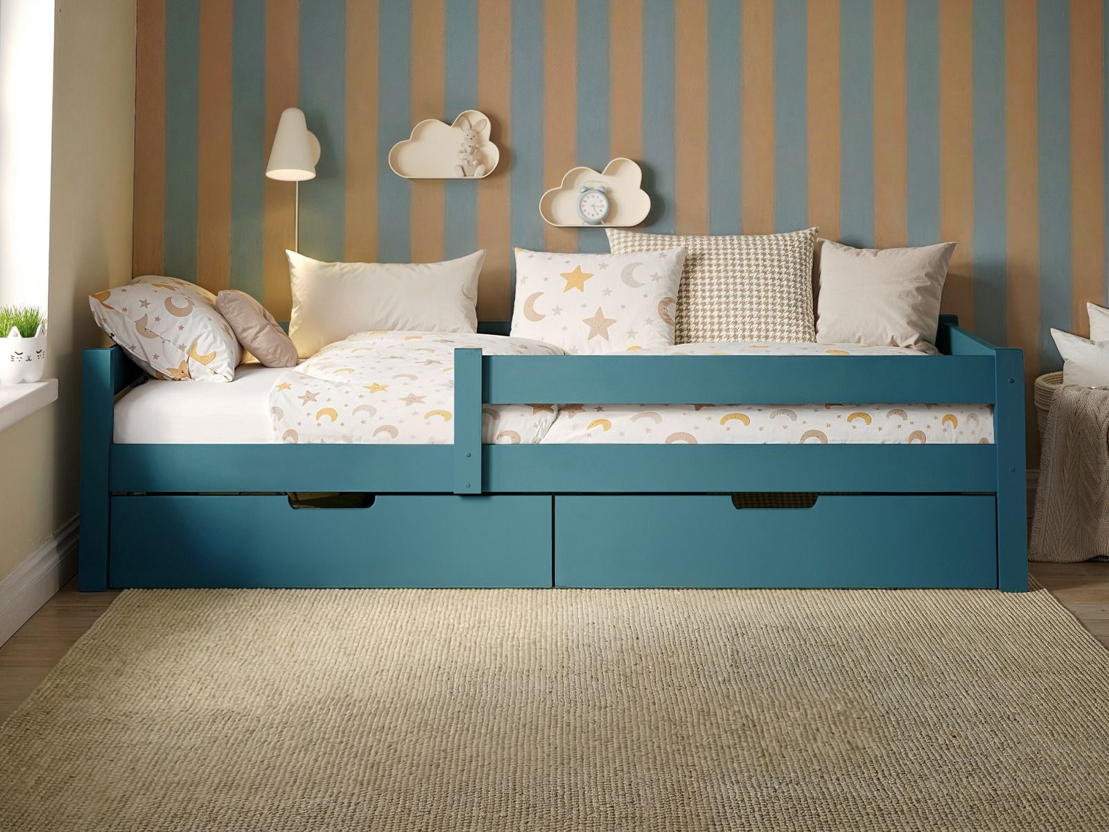 Flair Milo Wooden Single Bed with Storage