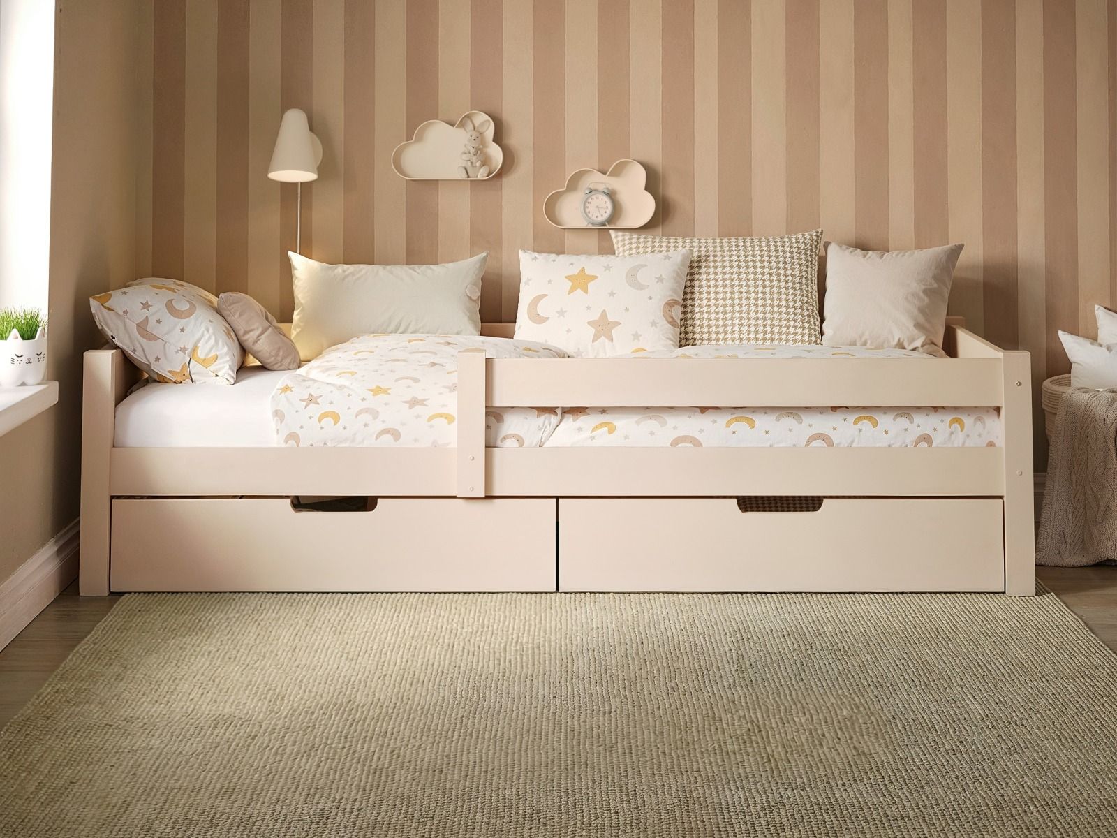 Flair Milo Wooden Single Bed with Storage
