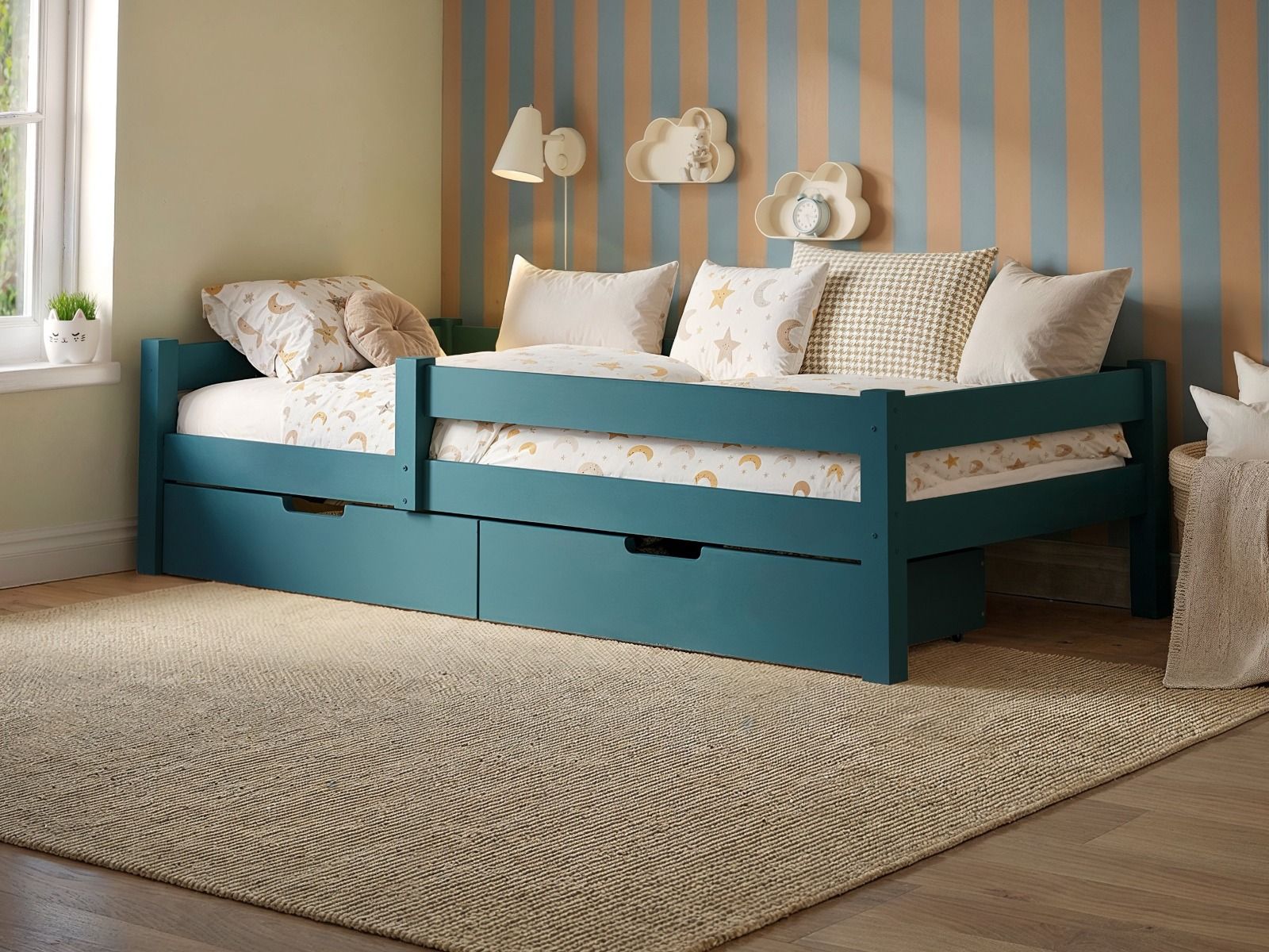 Flair Milo Wooden Single Bed with Storage