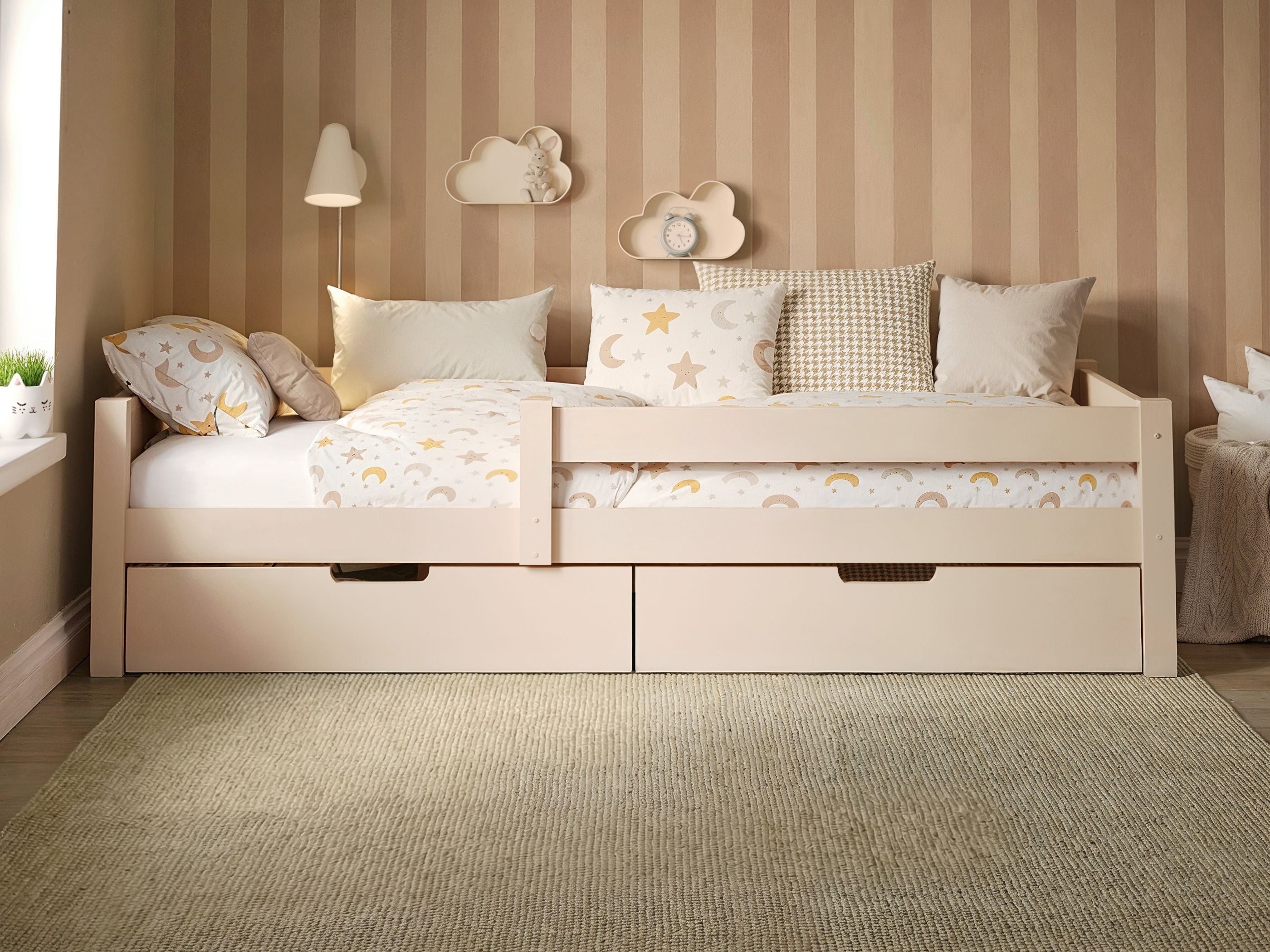 Flair Milo Wooden Single Bed with Storage