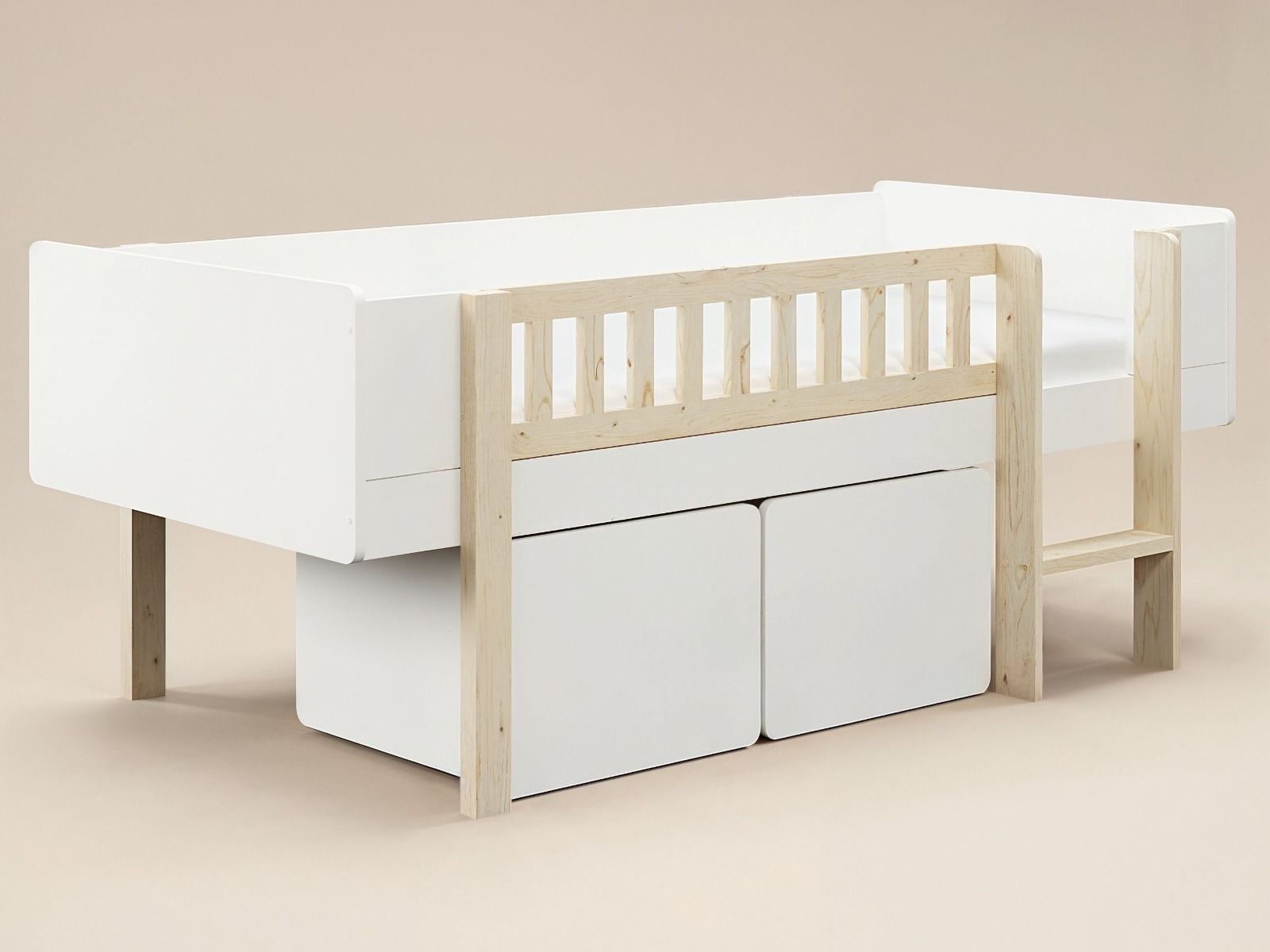 Noomi Kayla Mid Sleeper with Storage White (FSC-Certified)