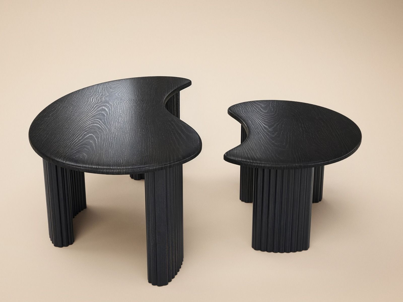 SOLACE+CO Clio Coffee Table Set Black