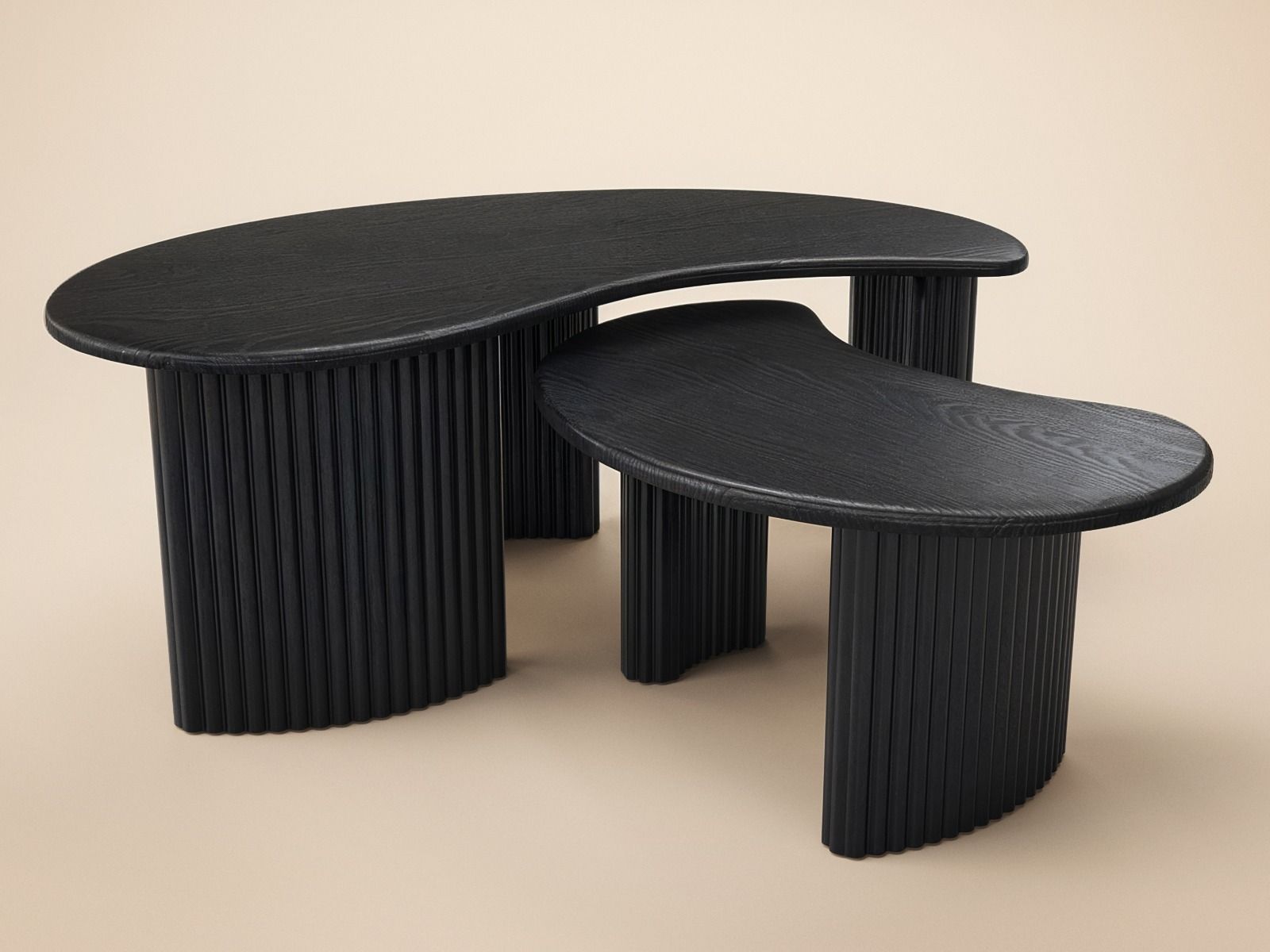 SOLACE+CO Clio Coffee Table Set Black