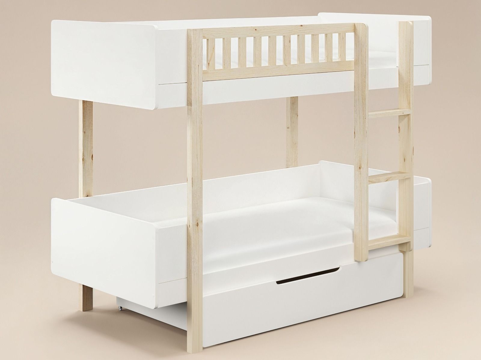 Noomi Kayla Bunk Bed with Storage White (FSC-Certified)