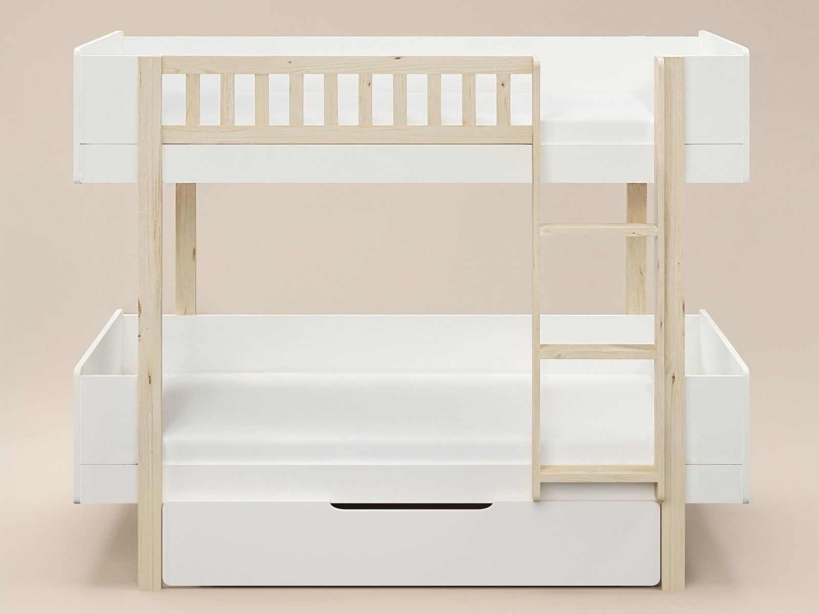 Noomi Kayla Bunk Bed with Storage White (FSC-Certified)