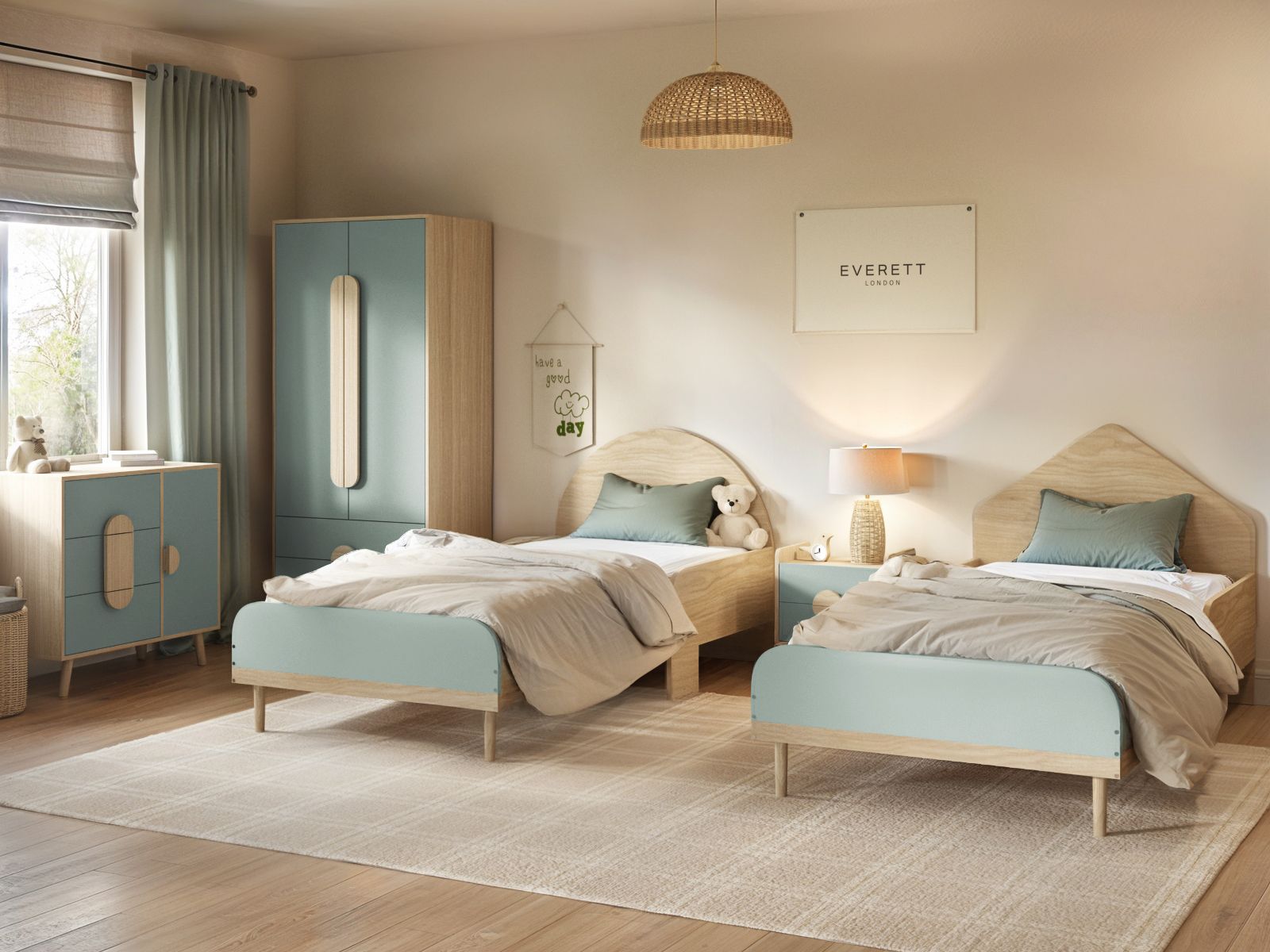 Flair Noah Single Curved Headboard Bed