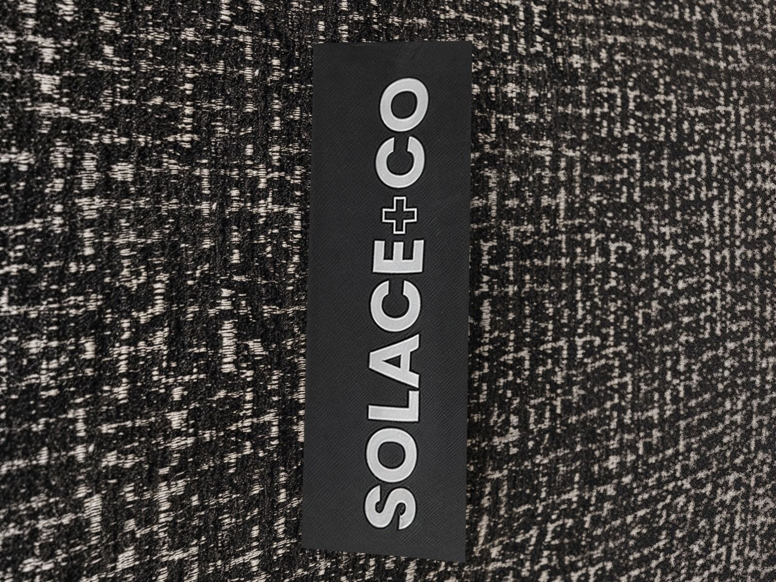 SOLACE+CO Miller Curved Headboard Bed Frame Black Chenille