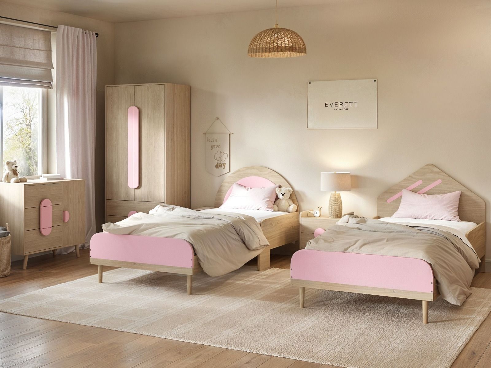 Flair Noah Single Curved Headboard Bed