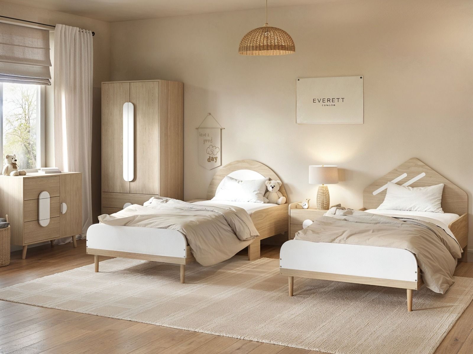Flair Noah Single Curved Headboard Bed