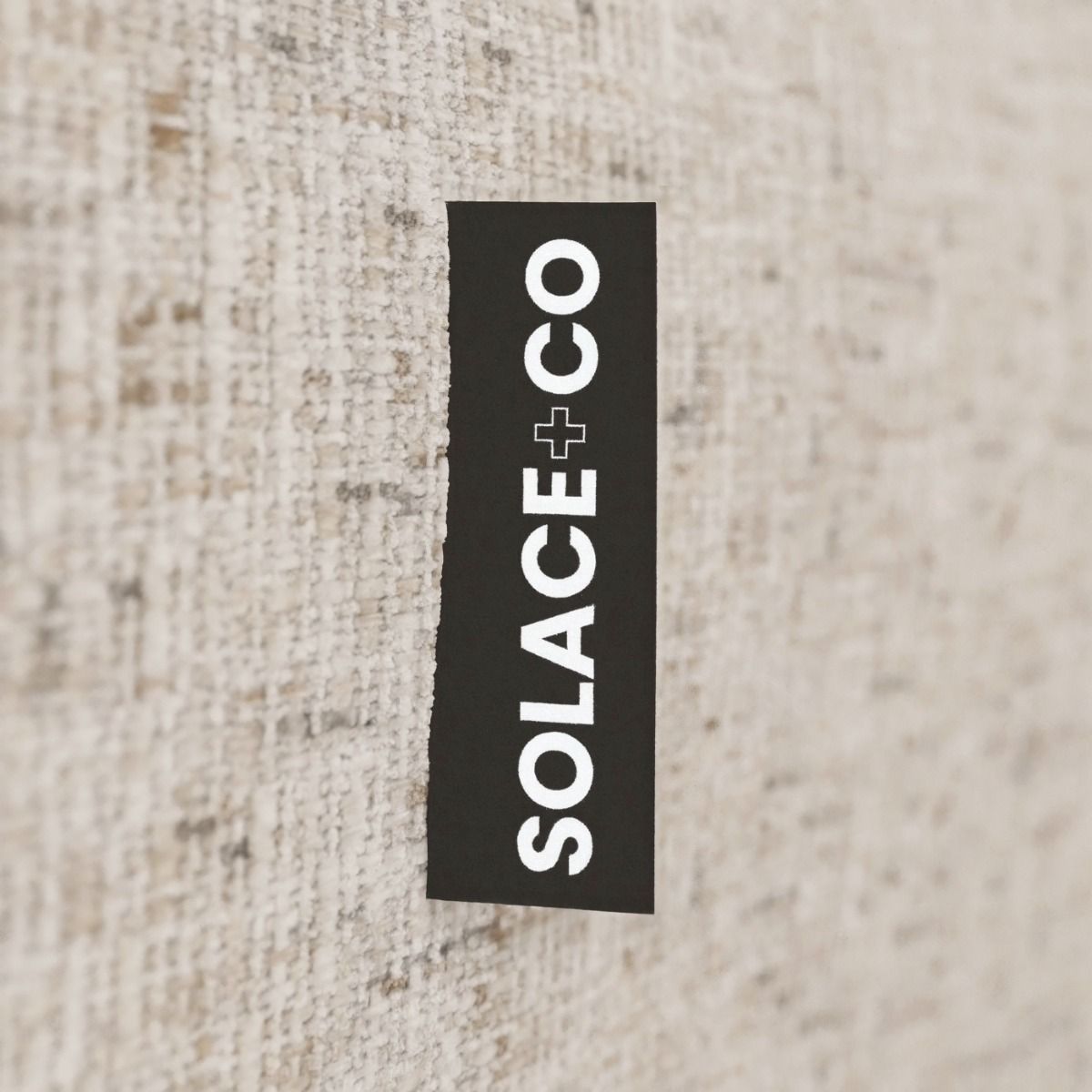 SOLACE+CO Luciana Upholstered Platform Bed Frame Cream Chenille