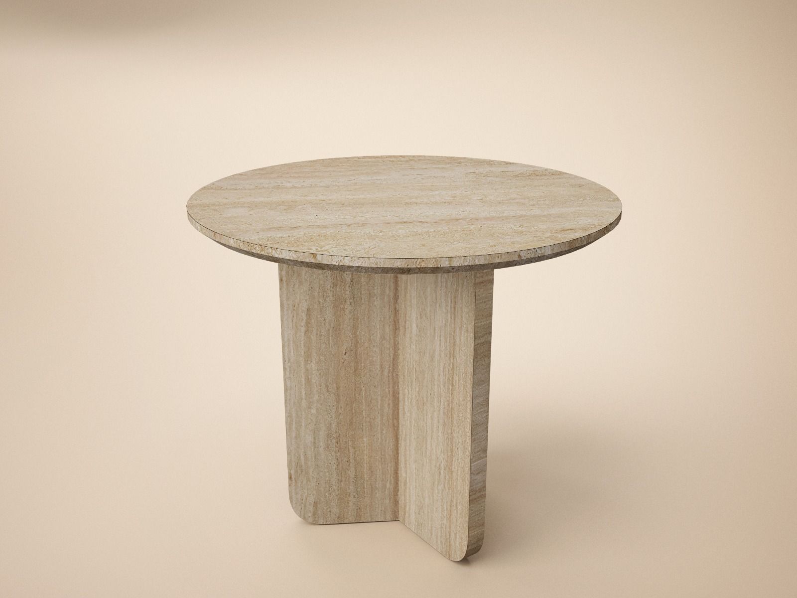 SOLACE+CO Aven Sintered Stone Effect Round Side Table