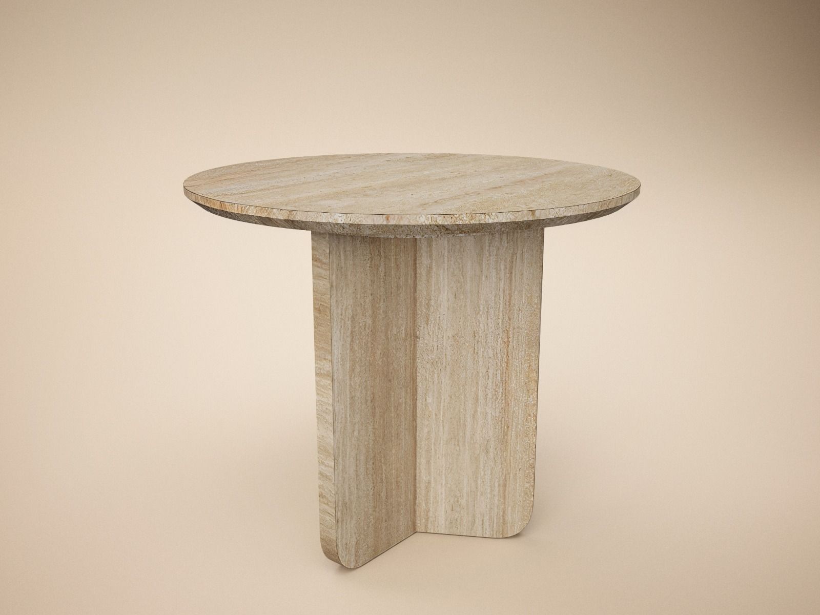 SOLACE+CO Aven Sintered Stone Effect Round Side Table